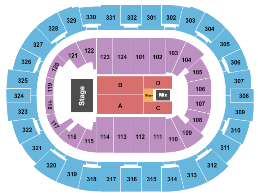 seating chart for Smoothie King Center - Endstage Row - eventticketscenter.com