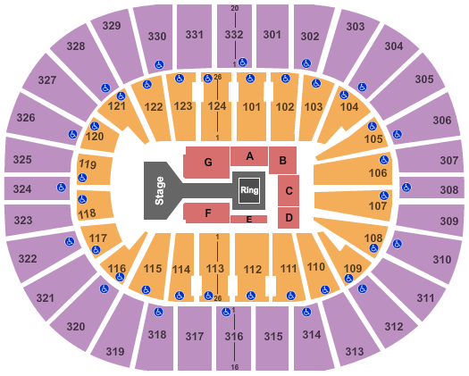 seating chart for Smoothie King Center - WWE 2 - eventticketscenter.com
