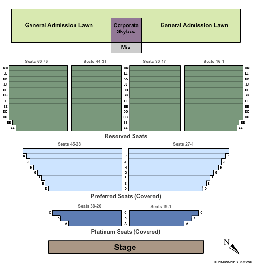 SERVPRO Richmond Pavilion End Stage Seating Chart