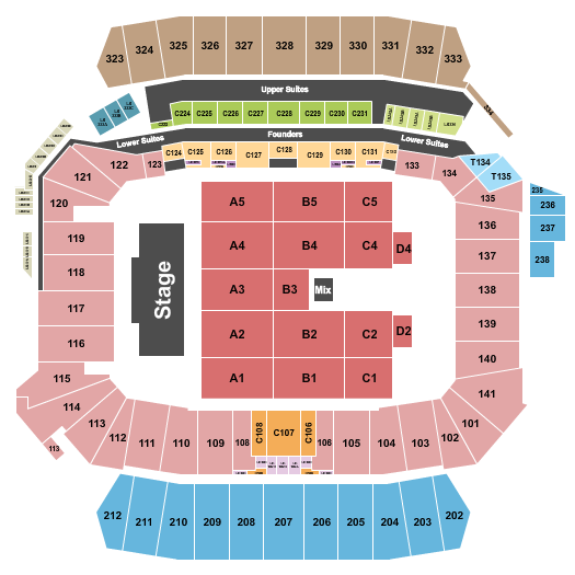 Snapdragon Stadium End Stage Seating Chart