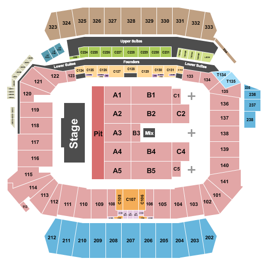 Snapdragon Stadium Guns N' Roses Seating Chart