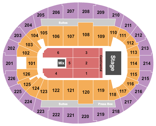 SNHU Arena Endstage 3 Seating Chart