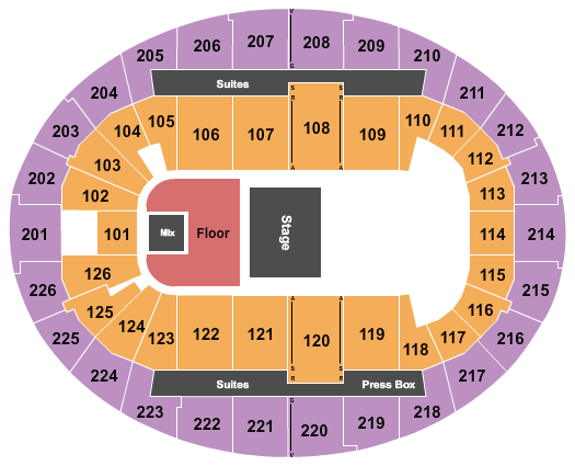 SNHU Arena Quarter House GA Seating Chart