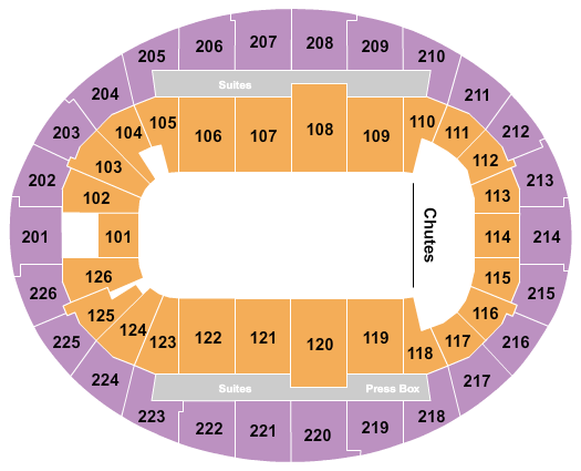 SNHU Arena Rodeo Seating Chart