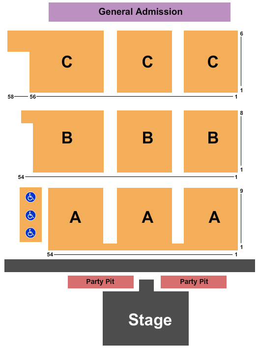 Snoqualmie Casino-Mountain View Plaza Seating Chart - Snoqualmie