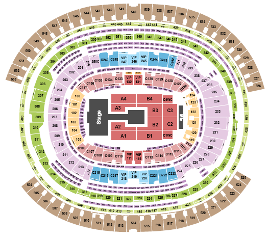 SoFi Stadium BTS Seating Chart