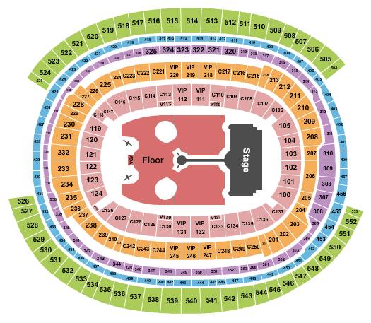 seating chart for SoFi Stadium Coldplay 2022 - eventticketscenter.com