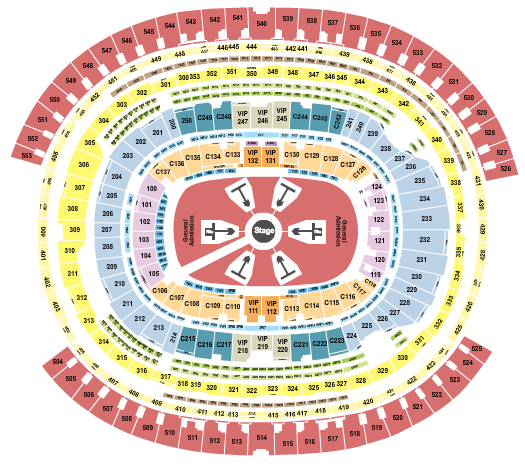 seating chart for SoFi Stadium - Ed Sheeran - eventticketscenter.com