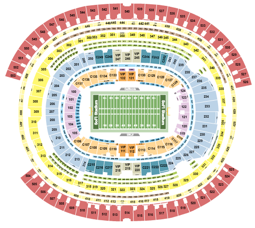 SoFi Stadium Football - LA Bowl Seating Chart