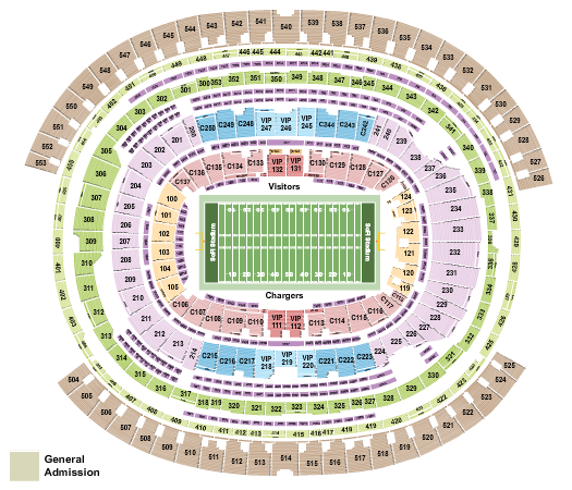 Los Angeles Chargers vs. Las Vegas Raiders Tickets Sun, Oct 1