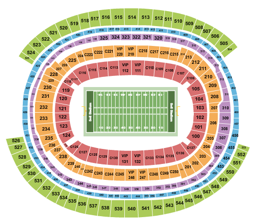 2020 Los Angeles Rams Season Tickets Includes Tickets to All Regular Season Home Games SoFi Stadium Inglewood CA