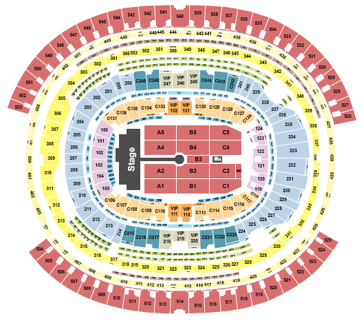 seating chart for SoFi Stadium Grupo Firme - eventticketscenter.com