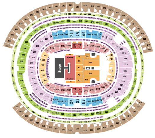 seating chart for SoFi Stadium Kenny Chesney - eventticketscenter.com