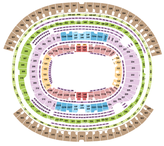 SoFi Stadium Open Floor Seating Chart
