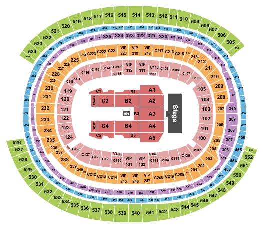 SoFi Stadium Paul McCartney Seating Chart