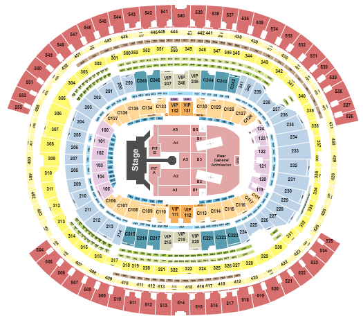 SoFi Stadium Rolling Stones 2 Seating Chart