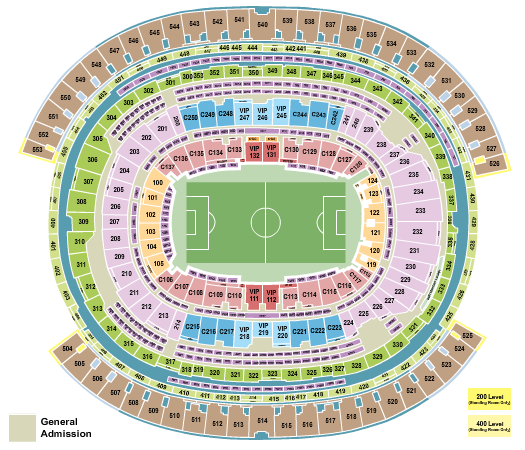SoFi Stadium Soccer Row - WC Category Seating Chart