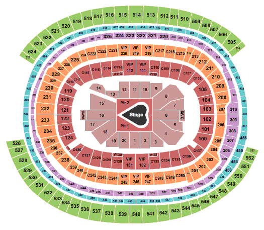 SoFi Stadium Taylor Swift - Lovers Fest West Seating Chart