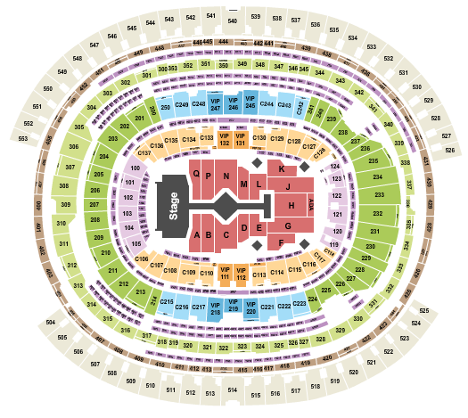 seating chart for SoFi Stadium - Taylor Swift 2023 - eventticketscenter.com