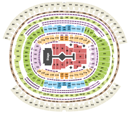SoFi Stadium Taylor Swift 2023 Seating Chart