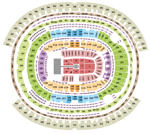 seating chart for SoFi Stadium - WWE - eventticketscenter.com