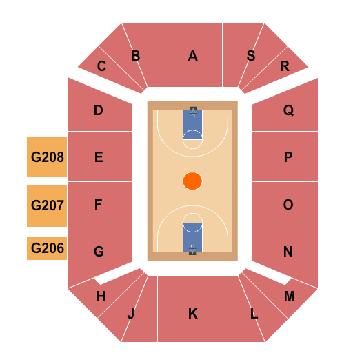 Sojka Pavilion Basketball Seating Chart