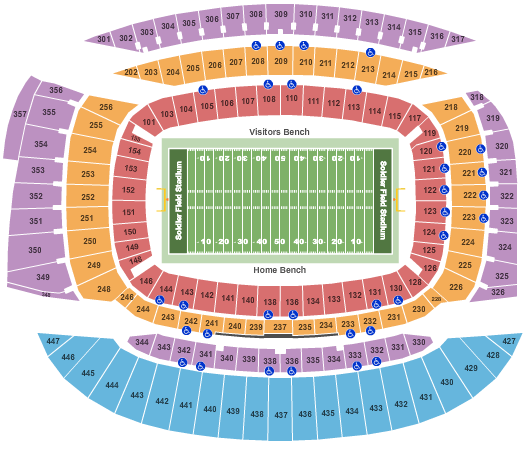 Chicago Bears seating chart at Soldier Field
