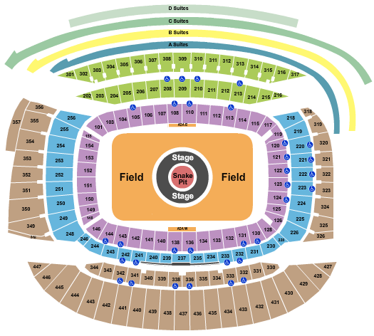 seating chart for Soldier Field - Metallica - eventticketscenter.com