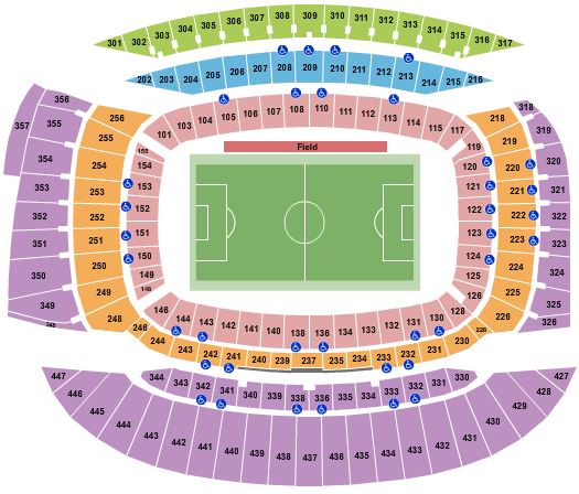 seating chart for Soldier Field Soccer - eventticketscenter.com