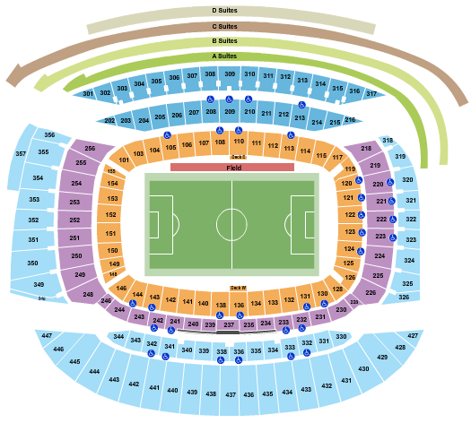 seating chart for Soldier Field - Soccer - eventticketscenter.com