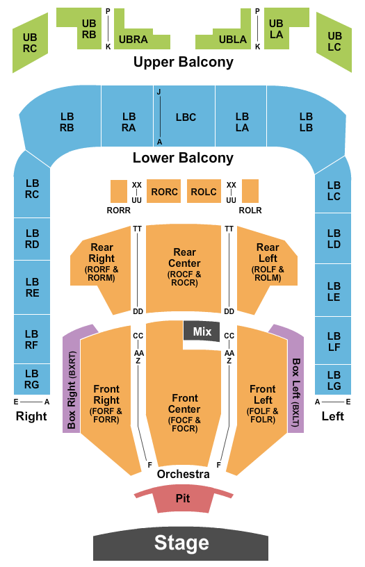 seating chart for Soldiers & Sailors Memorial Auditorium - Endstage 4 - eventticketscenter.com