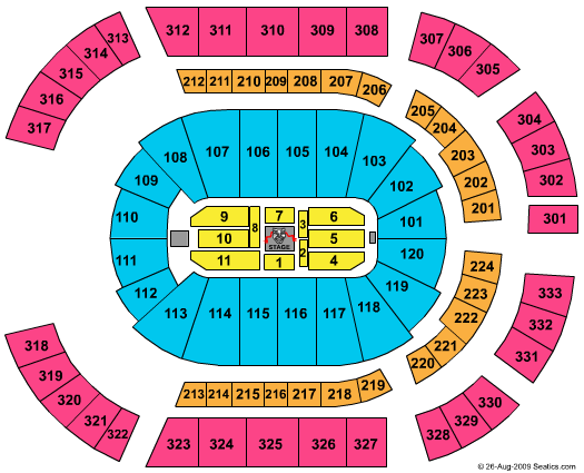 Bridgestone Arena Dane Cook Seating Chart