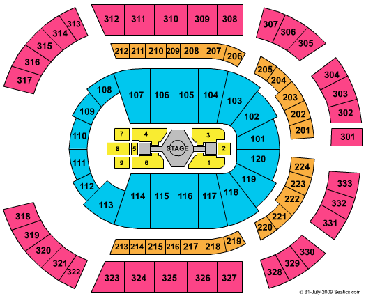 Bridgestone Arena Jonas Brothers Seating Chart