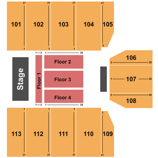 Sonnentag Event Center Seating Chart