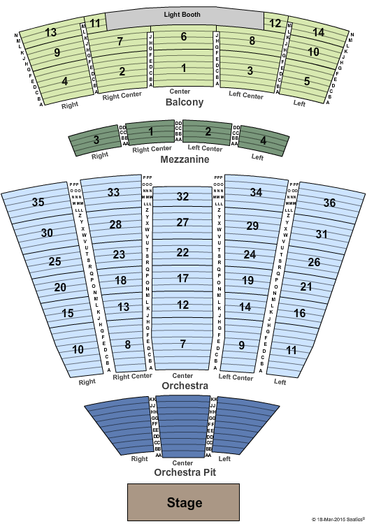 Meridian Hall Endstage GA Pit Seating Chart