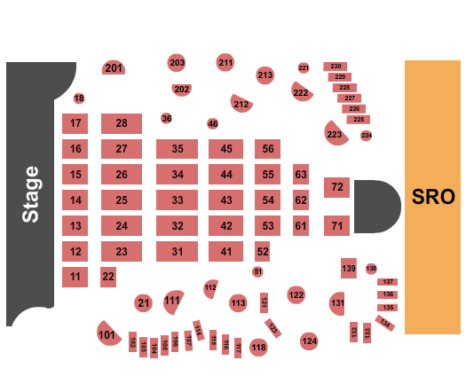 Sony Hall Endstage Tables Seating Chart