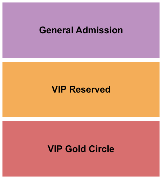 Sony Hall GA/VIP Res/VIP GC Seating Chart