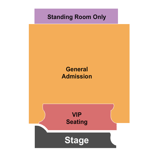 Sony Hall GA/VIP/SRO Seating Chart