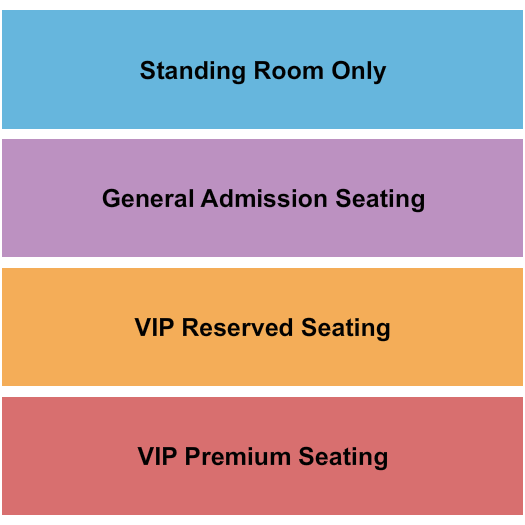 Sony Hall SRO/VIP Seating Chart