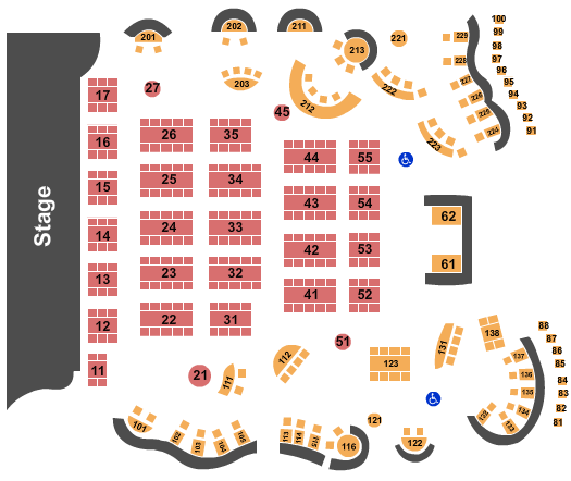 Sony Hall End Stage Seating Chart