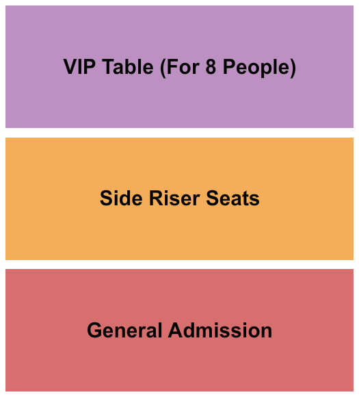 Soul Kitchen GA/VIP tbl/Side Riser Seating Chart