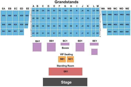South Dakota State Fairgrounds End Stage Seating Chart