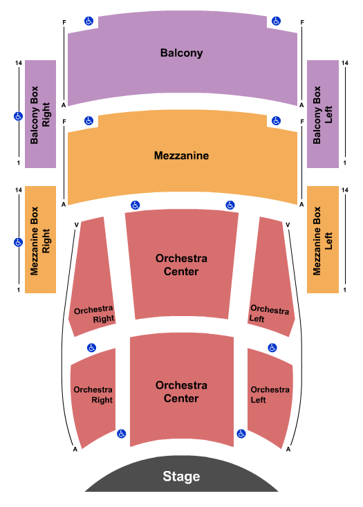 seating chart for South Miami-Dade Cultural Arts Center - Endstage - eventticketscenter.com
