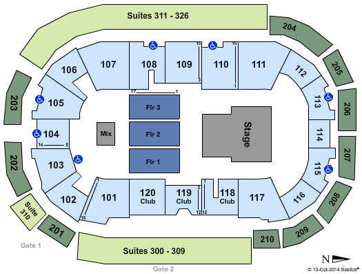 South Okanagan Events Centre Cirque Musical Holiday Spec Seating Chart