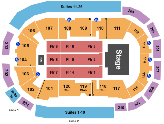 South Okanagan Events Centre End Stage Seating Chart