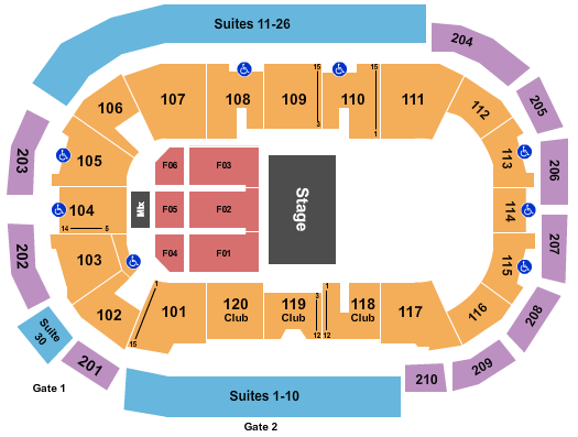 South Okanagan Events Centre Endstage-2 Seating Chart