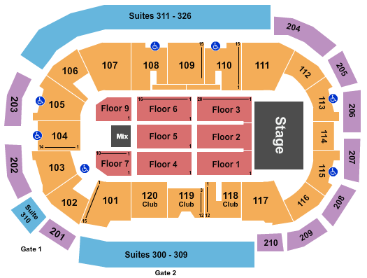 South Okanagan Events Centre Endstage 4 Seating Chart