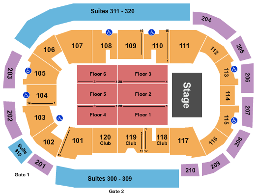 South Okanagan Events Centre Endstage RSV Seating Chart