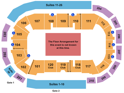 South Okanagan Events Centre Generic Floor Seating Chart