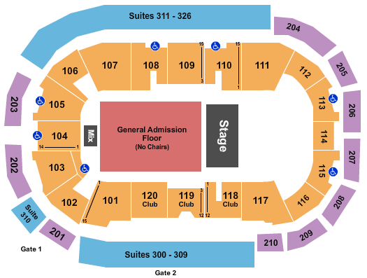 South Okanagan Events Centre Shinedown Seating Chart